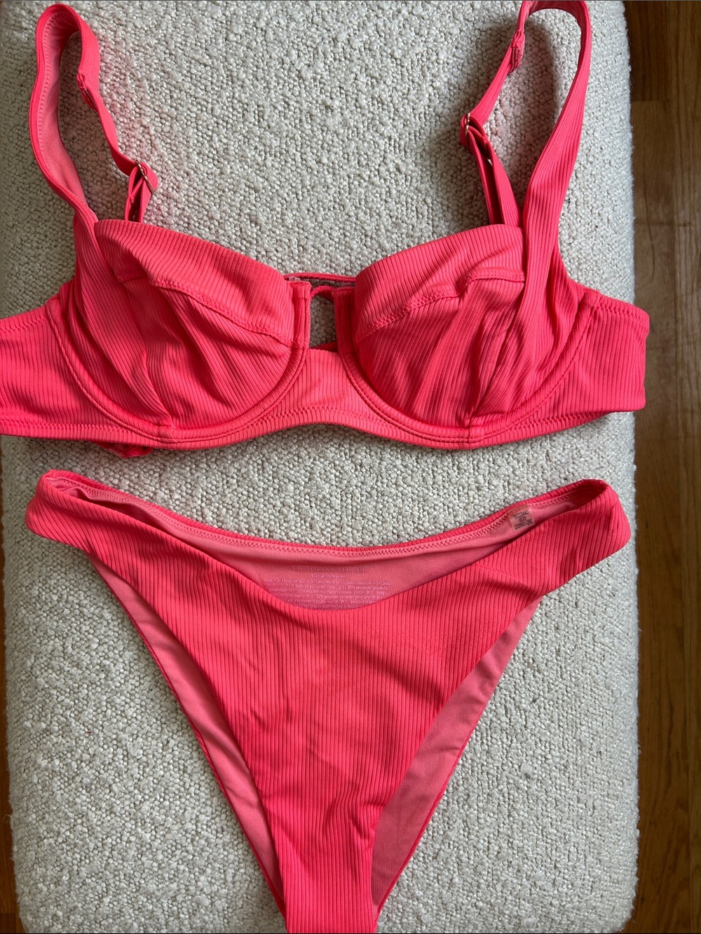 Ribbed Underwire Bikini Set